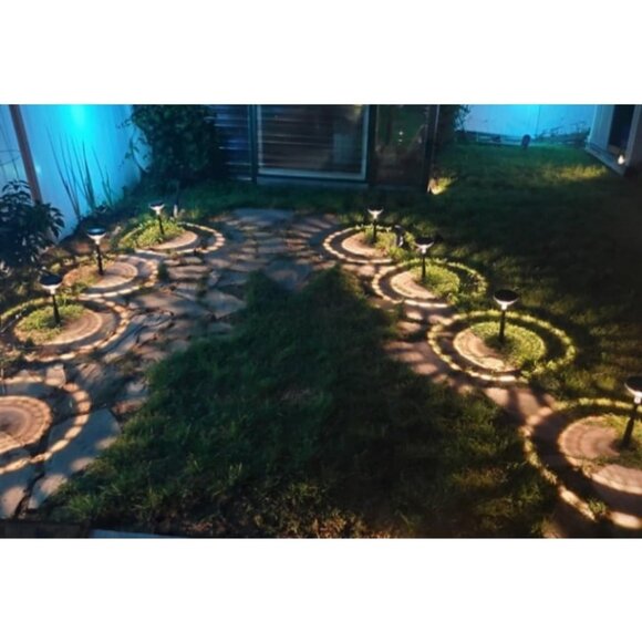 Bright Solar Pathway Lights 6 Pack,Color Changing+Warm White LED Solar Lights - Picture 2 of 4